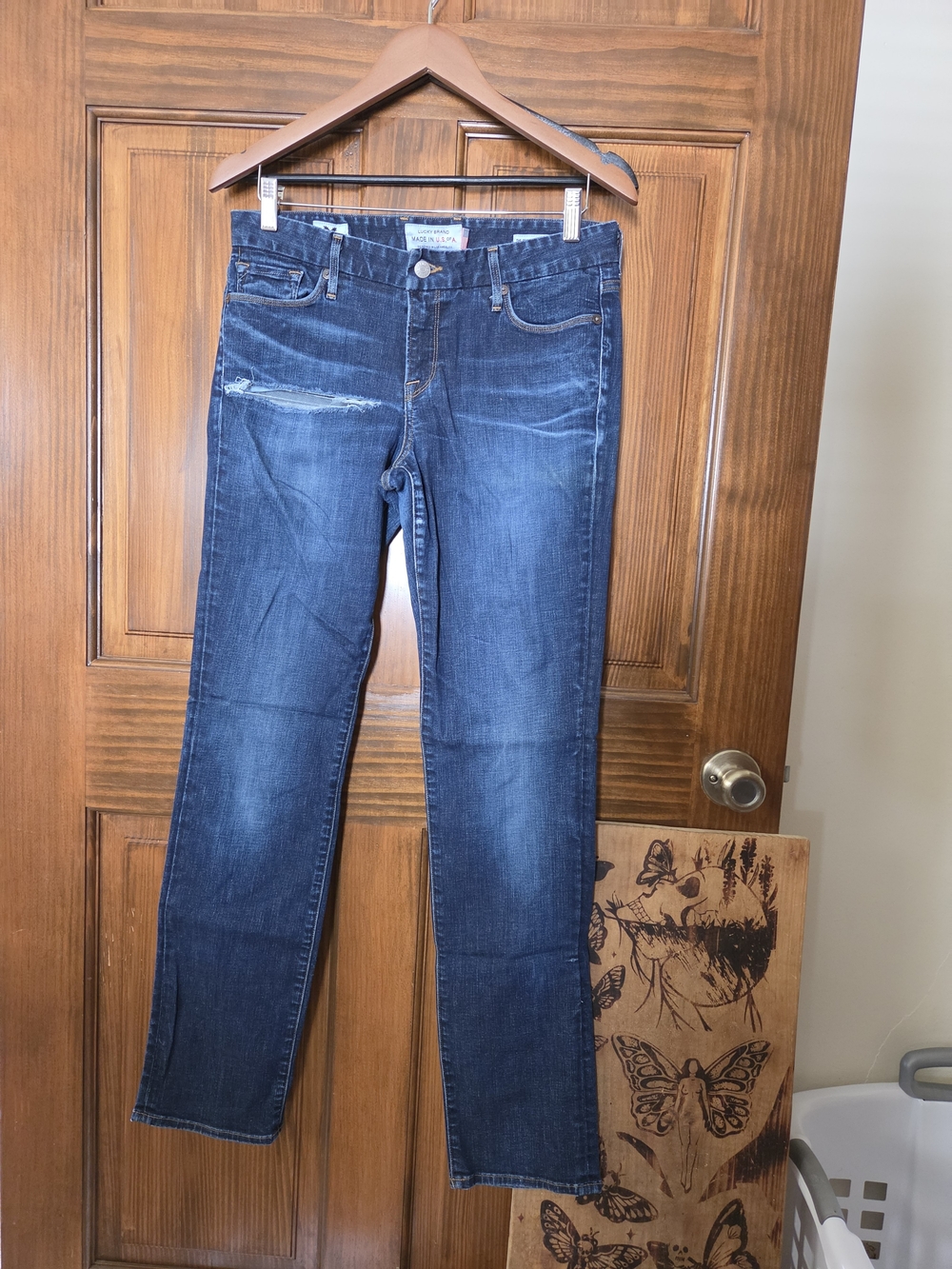 Lucky Brand Women's Straight Leg Jeans in Dark Blue